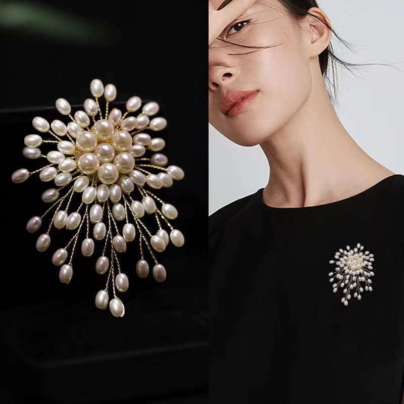 Elegante spilla di perle finte per accessori da sposa da donna - #UN - image 0