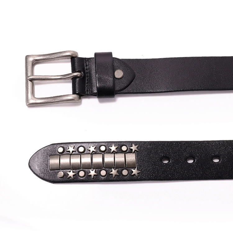 Cintura in vera pelle con rivetto punk, cinturino rock n roll