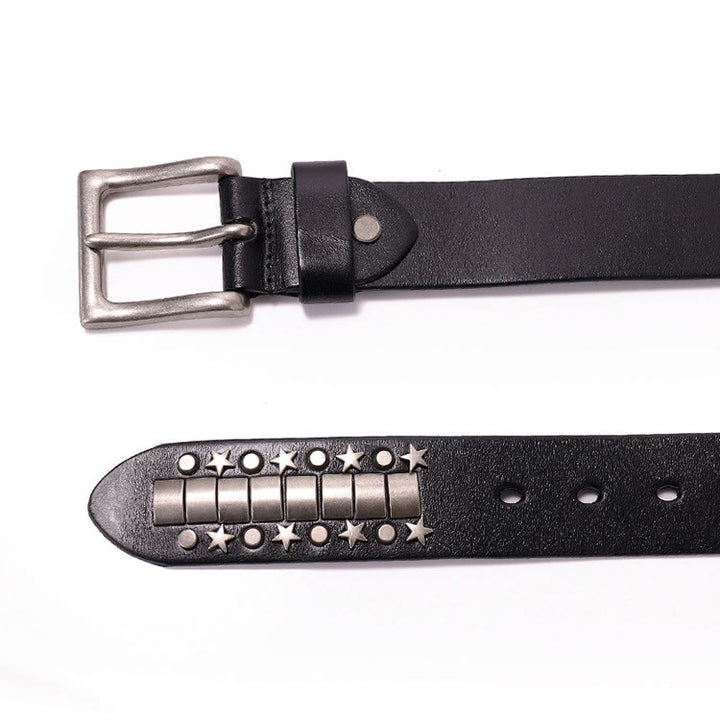 Cintura in vera pelle con rivetto punk, cinturino rock n roll