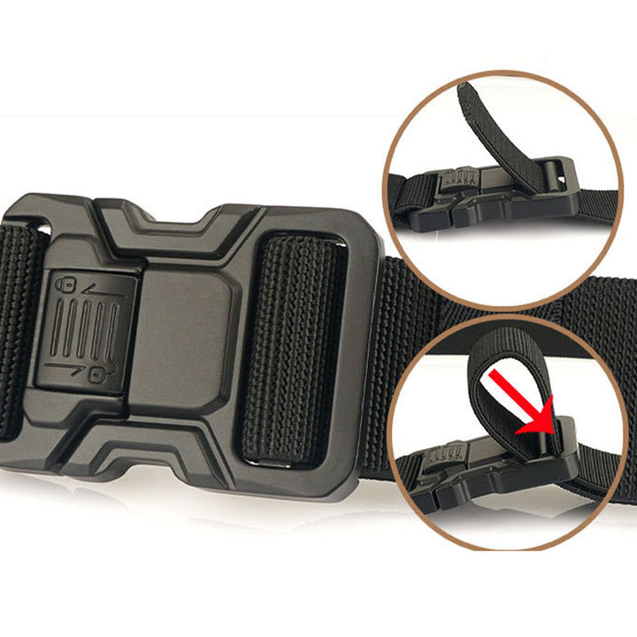 Cintura tattica da uomo in nylon elastico a sgancio rapido