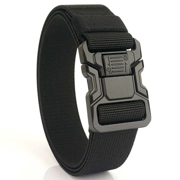 Cintura tattica da uomo in nylon elastico a sgancio rapido - Nero - 50 pollici / 125 cm - image 1