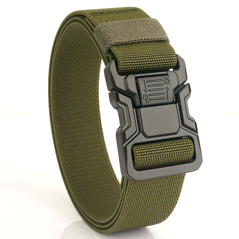 Cintura tattica da uomo in nylon elastico a sgancio rapido - Oliva - 50 pollici / 125 cm - image 9