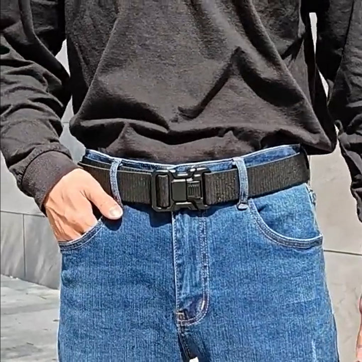 Cintura tattica da uomo in nylon elastico a sgancio rapido