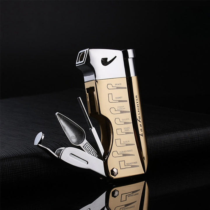 Accendino butano ricaricabile 4 in 1 Pipe Special Tools Oblique Fire - Oro - image 7