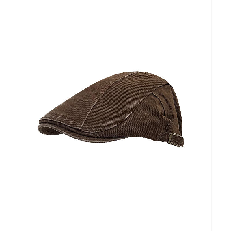 Berretto da baseball in cotone lavato denim stile newsboy retrò americano - Caffè - Misura M (22"-22 7/8") - image 7