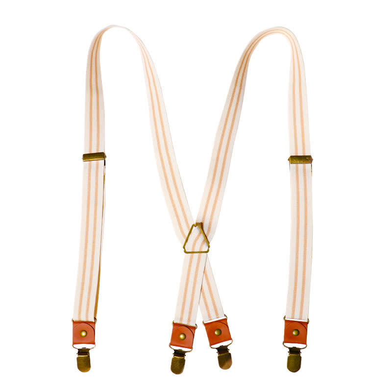 Bretelle elastiche a X con strisce bianche pulite