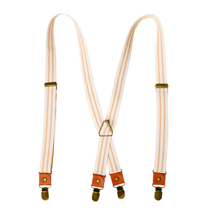 Bretelle elastiche a X con strisce bianche pulite - image 4