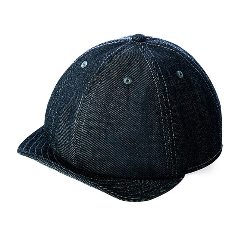 Berretto berretto da newsboy ottagonale a tesa corta in denim casual da uomo - Blu denim - Regolabile (circa 22"-23 1/4") - image 1