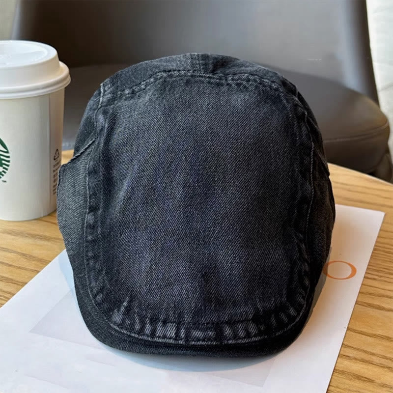 Classico berretto piatto regolabile in denim - image 13