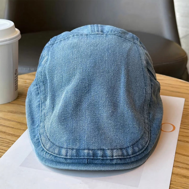 Classico berretto piatto regolabile in denim - image 3
