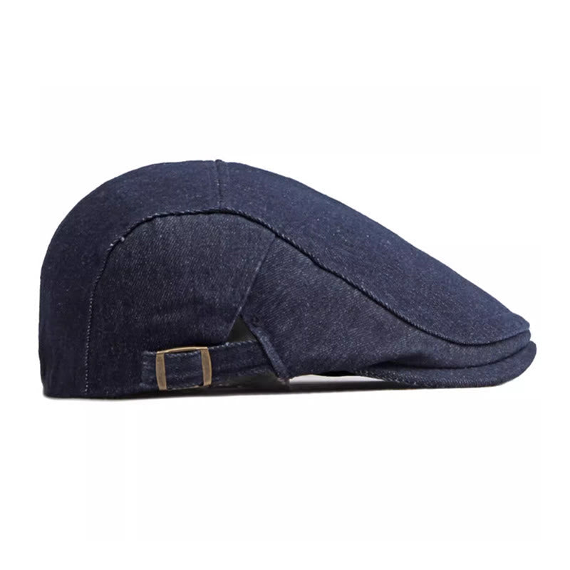 Classico berretto da golf regolabile in denim piatto - image 3