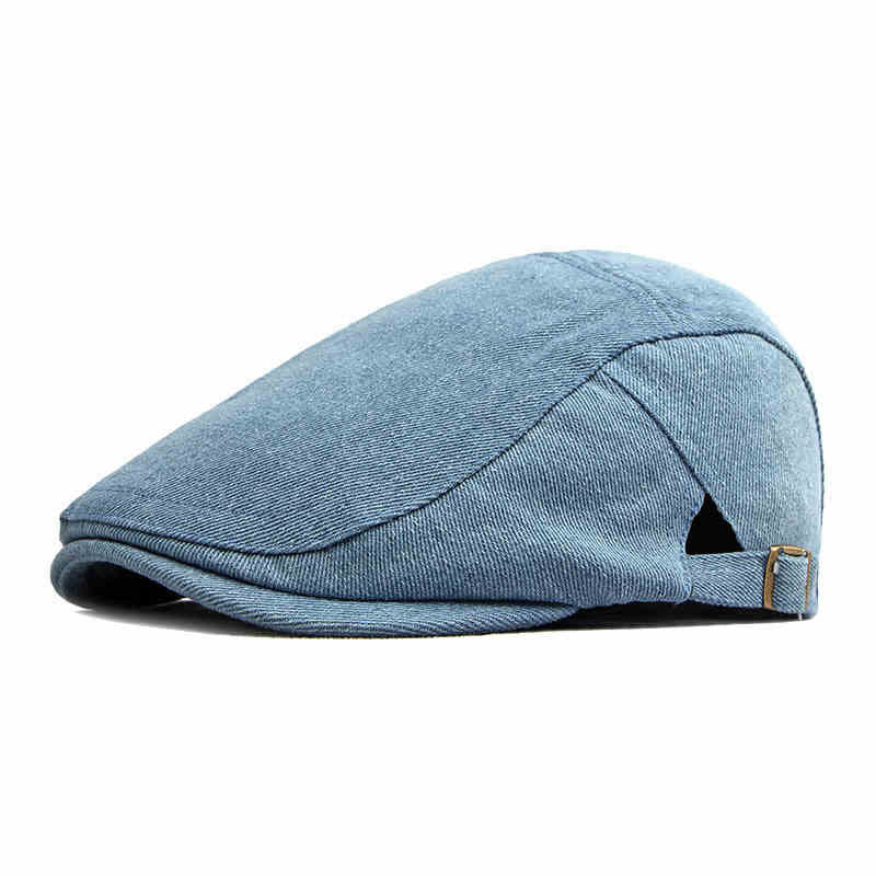 Classico berretto da golf regolabile in denim piatto - Blu medio - Regolabile (circa 21 5/8"-23 5/8") - image 8