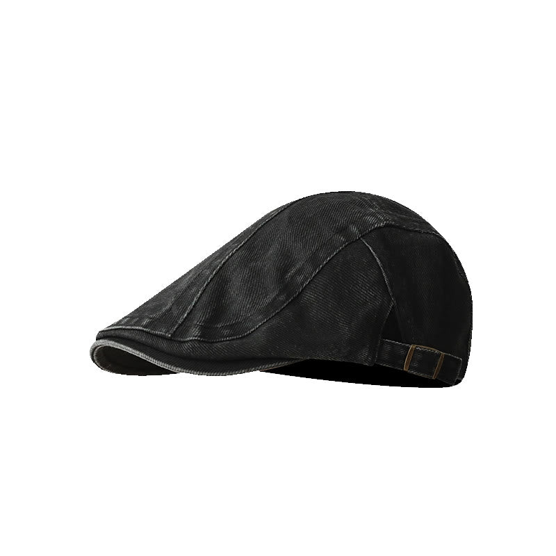 Berretto piatto da baseball in denim alla moda - Nero - Regolabile (circa 21 5/8"-23 1/4") - image 12