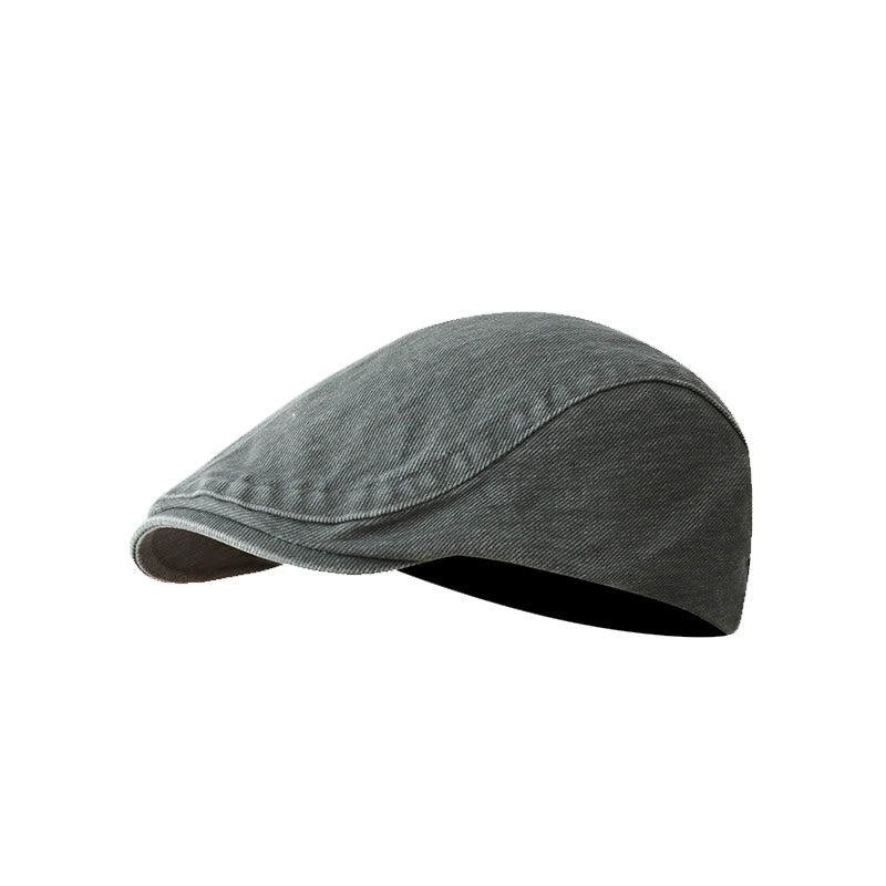Berretto piatto da baseball in denim lavato alla moda