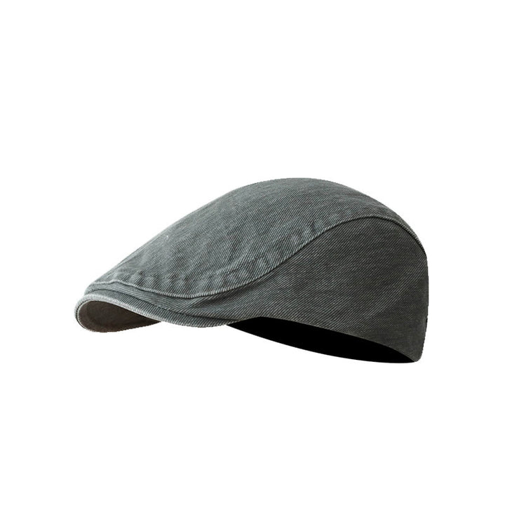 Berretto piatto da baseball in denim lavato alla moda
