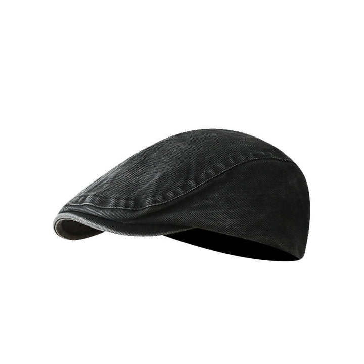 Berretto piatto da baseball in denim lavato alla moda - Nero - Regolabile (circa 21 5/8"-23 1/4") - image 9