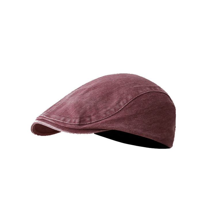 Berretto piatto da baseball in denim lavato alla moda - Rosso - Regolabile (circa 21 5/8"-23 1/4") - image 8