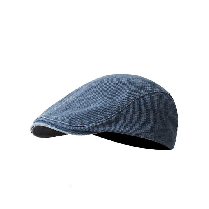 Berretto piatto da baseball in denim lavato alla moda