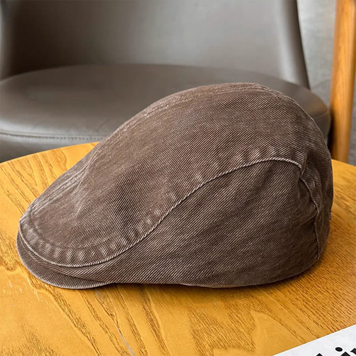 Berretto piatto da baseball in denim lavato alla moda