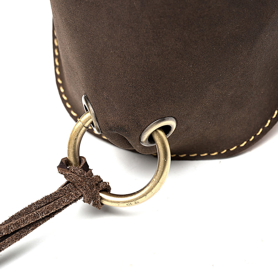 Borsa a tracolla in vera pelle di cavallo pazzo con testa di mucca - image 12
