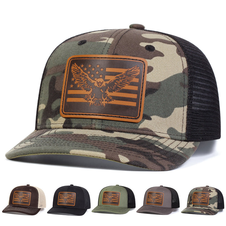 Cappello da camionista regolabile con bandiera Flying Eagle