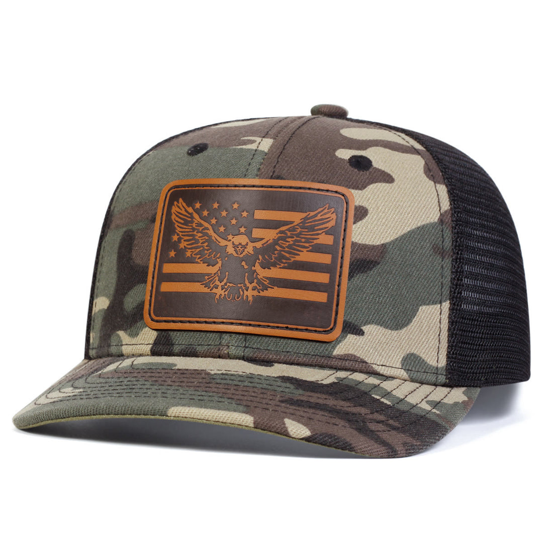 Cappello da camionista regolabile con bandiera Flying Eagle