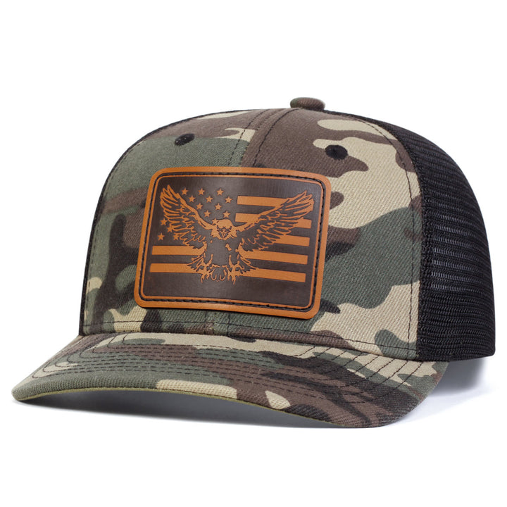 Cappello da camionista regolabile con bandiera Flying Eagle
