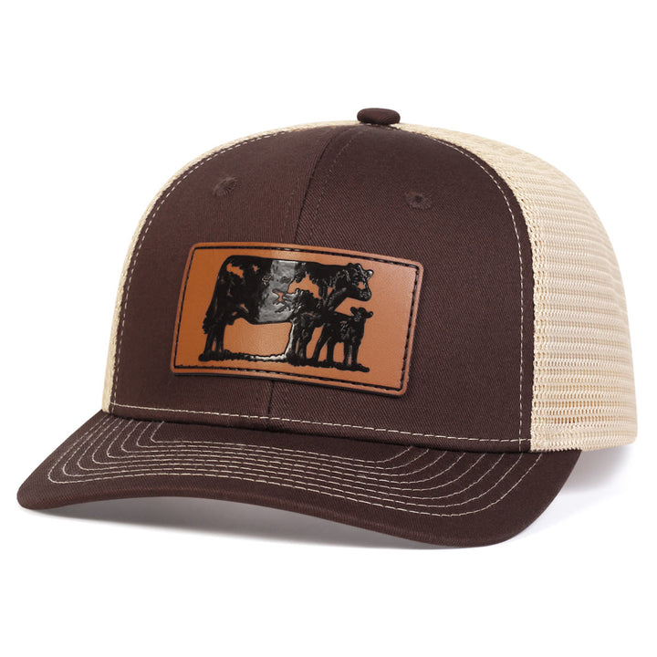 Cappello da camionista regolabile Bull Leads The Calf - Marrone - Regolabile (circa 22"-23 5/8") - image 4