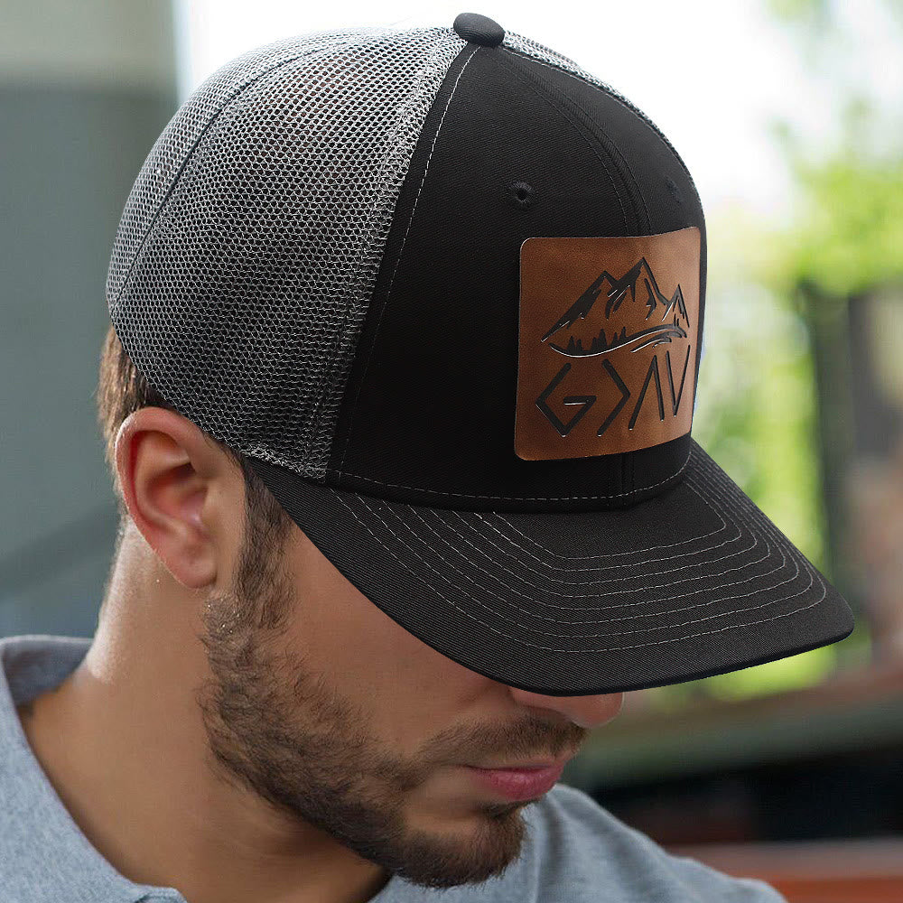 Cappello da camionista regolabile "Dio è più grande degli alti e bassi" - image 1