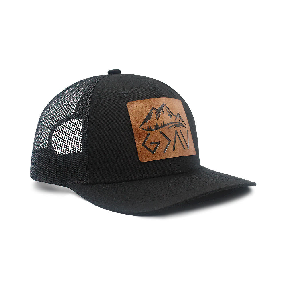 Cappello da camionista regolabile "Dio è più grande degli alti e bassi" - image 3