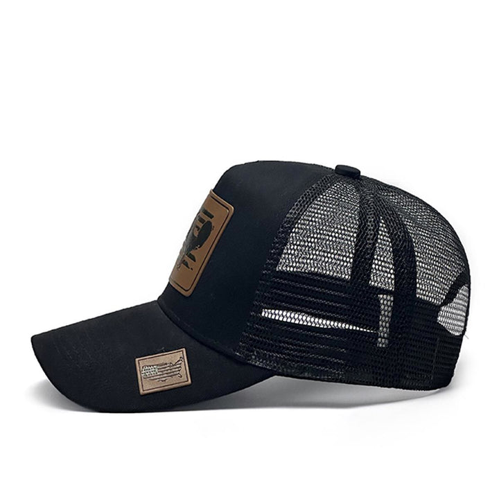 Cappello da camionista regolabile da uomo con scritta "Farm Cock And Flag"