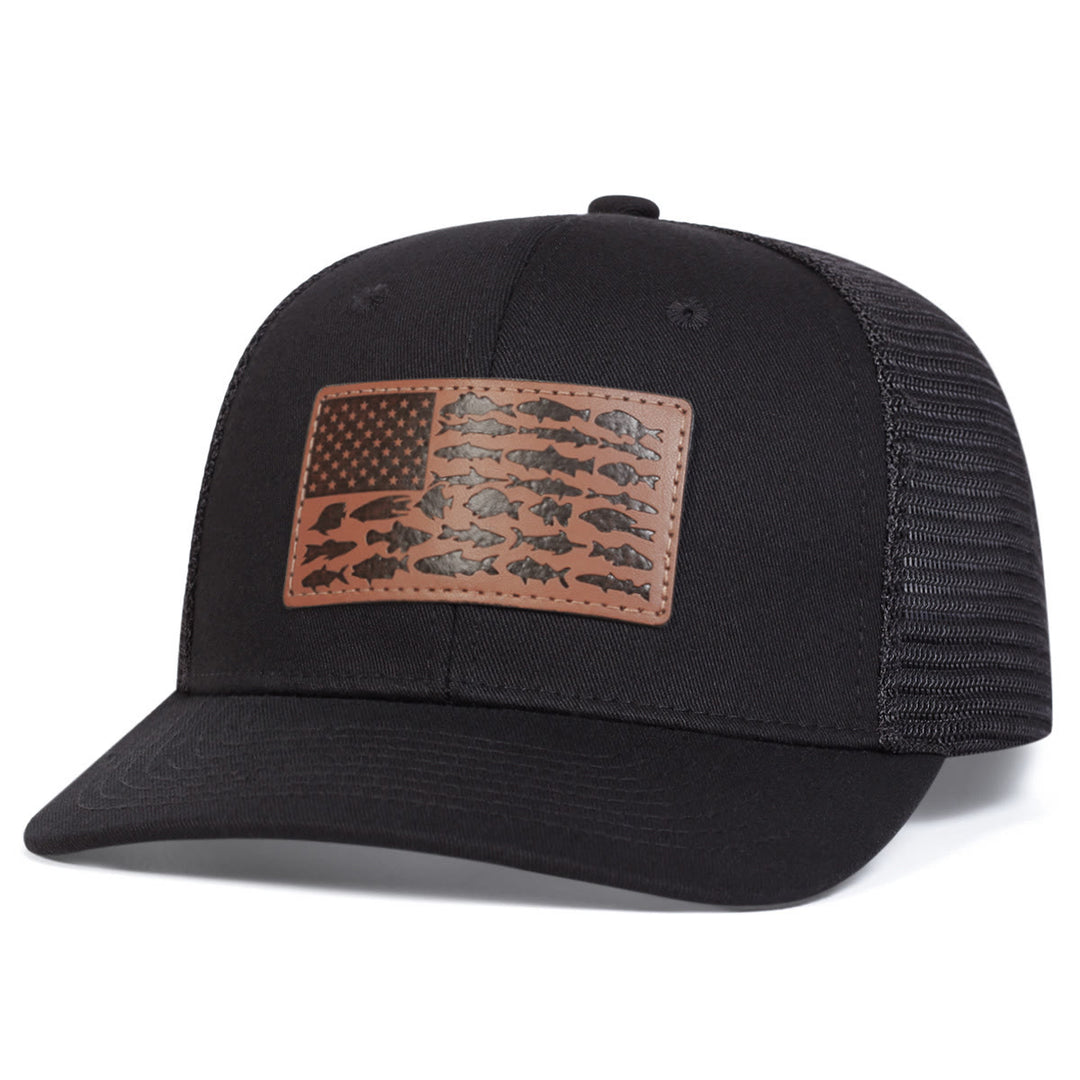 Cappello da camionista da esterno regolabile Fish And Flag da uomo