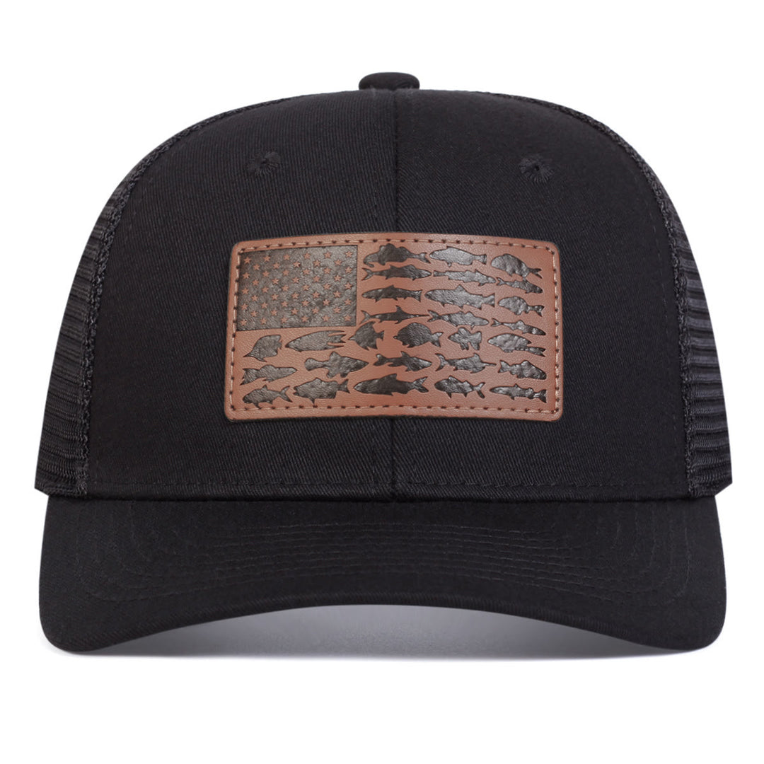 Cappello da camionista da esterno regolabile Fish And Flag da uomo