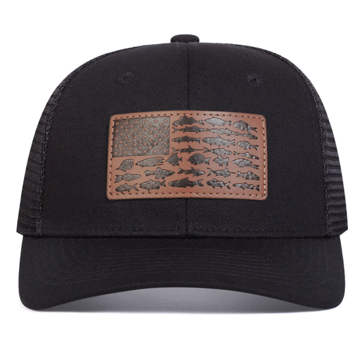Cappello da camionista da esterno regolabile Fish And Flag da uomo