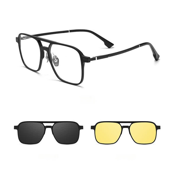 3 pezzi di lenti a clip magnetiche creative e montature per occhiali da sole