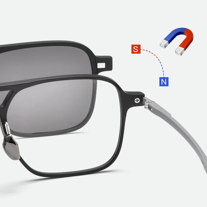 3 pezzi di lenti a clip magnetiche creative e montature per occhiali da sole