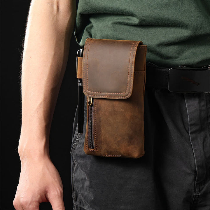 Marsupio in pelle con cintura magnetica multifunzione per telefono