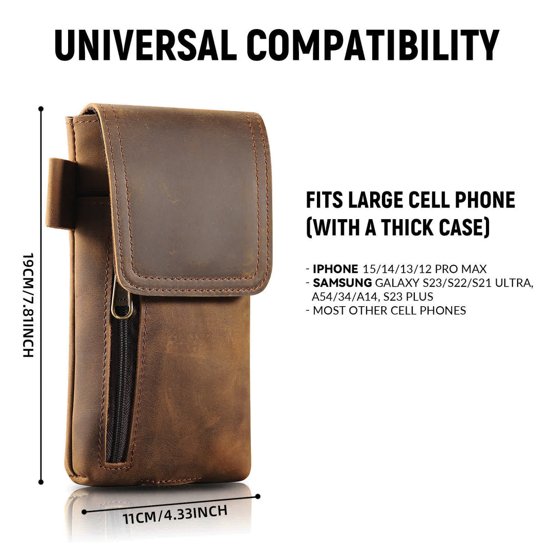 Marsupio in pelle con cintura magnetica multifunzione per telefono