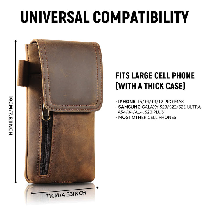 Marsupio in pelle con cintura magnetica multifunzione per telefono