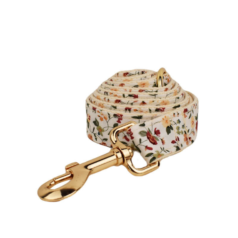 Set di imbracatura per cani con guinzaglio e collare a farfalla regolabile Floral Pet