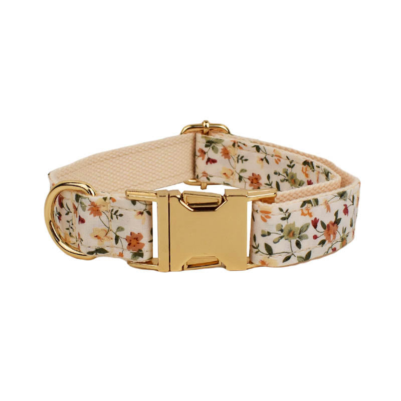 Set di imbracatura per cani con guinzaglio e collare a farfalla regolabile Floral Pet