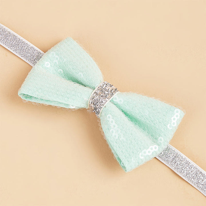 Papillon regolabile per animali domestici con paillettes scintillanti