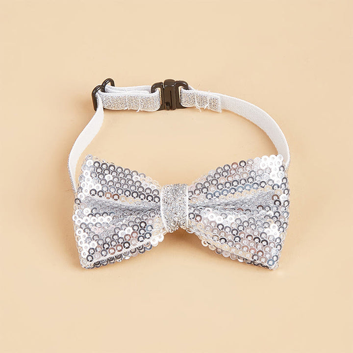 Papillon regolabile per animali domestici con paillettes scintillanti