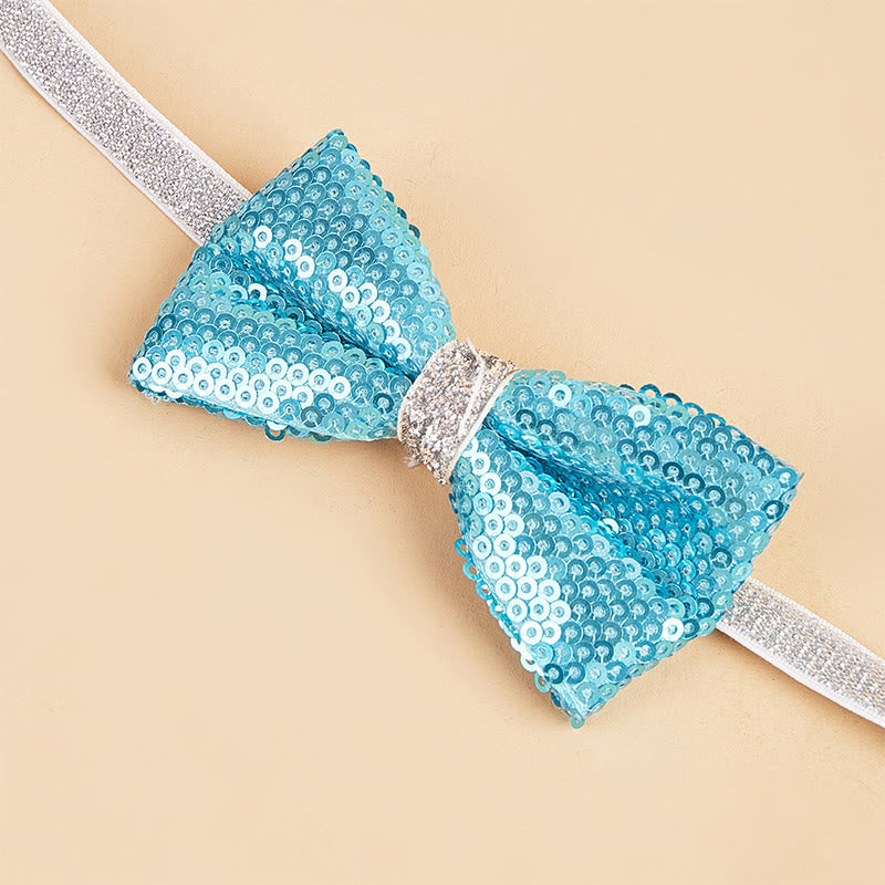 Papillon regolabile per animali domestici con paillettes scintillanti
