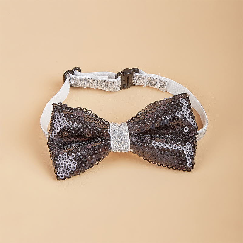 Papillon regolabile per animali domestici con paillettes scintillanti