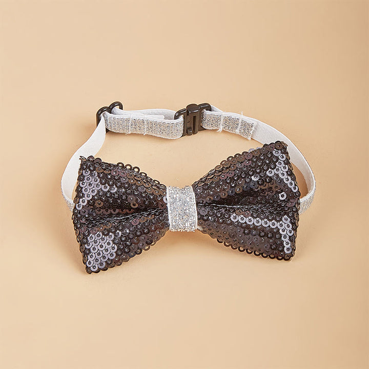 Papillon regolabile per animali domestici con paillettes scintillanti