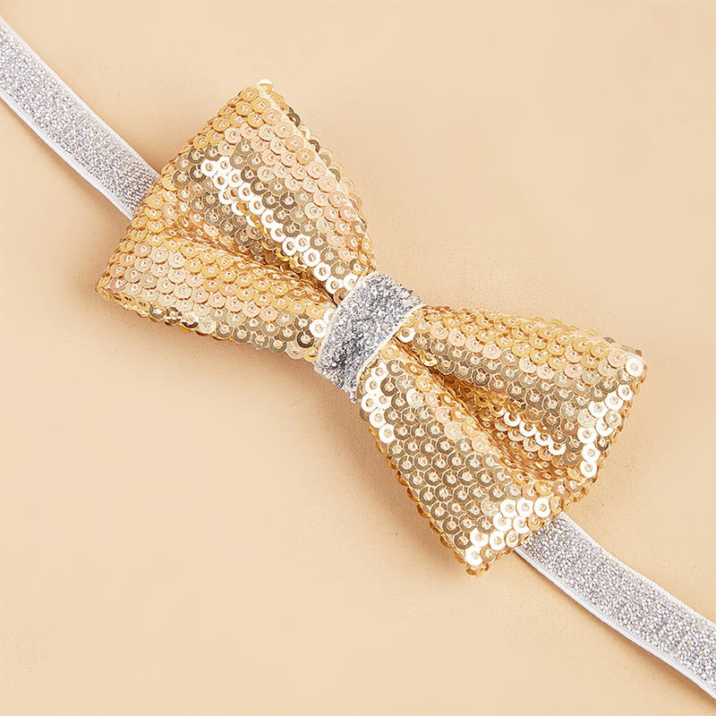Papillon regolabile per animali domestici con paillettes scintillanti