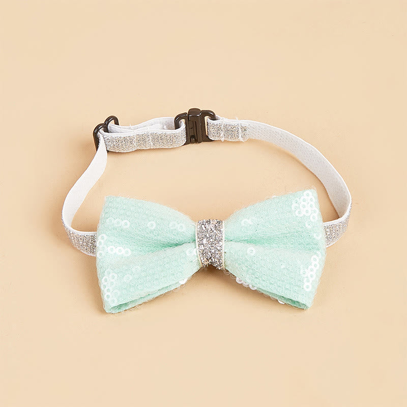 Papillon regolabile per animali domestici con paillettes scintillanti