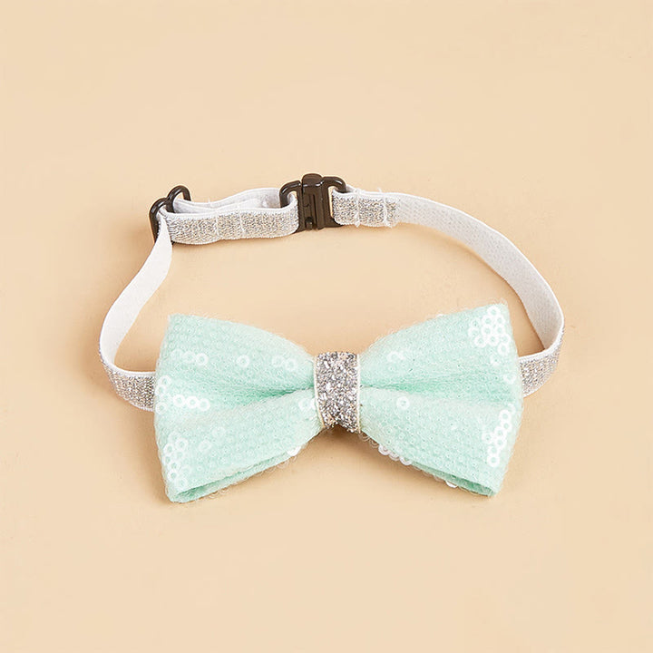 Papillon regolabile per animali domestici con paillettes scintillanti