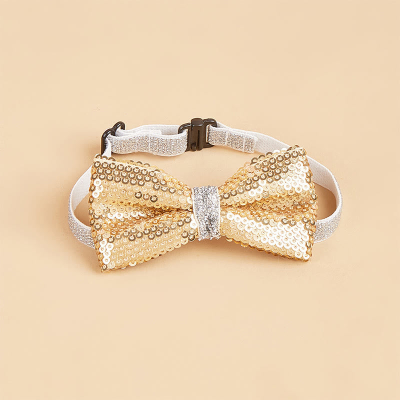 Papillon regolabile per animali domestici con paillettes scintillanti